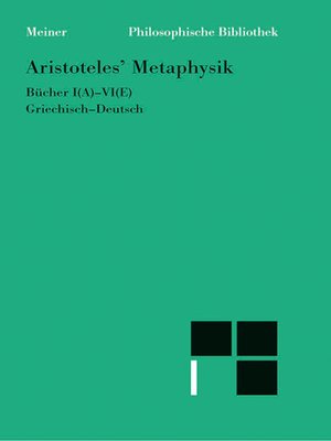 cover image of Metaphysik. Erster Halbband